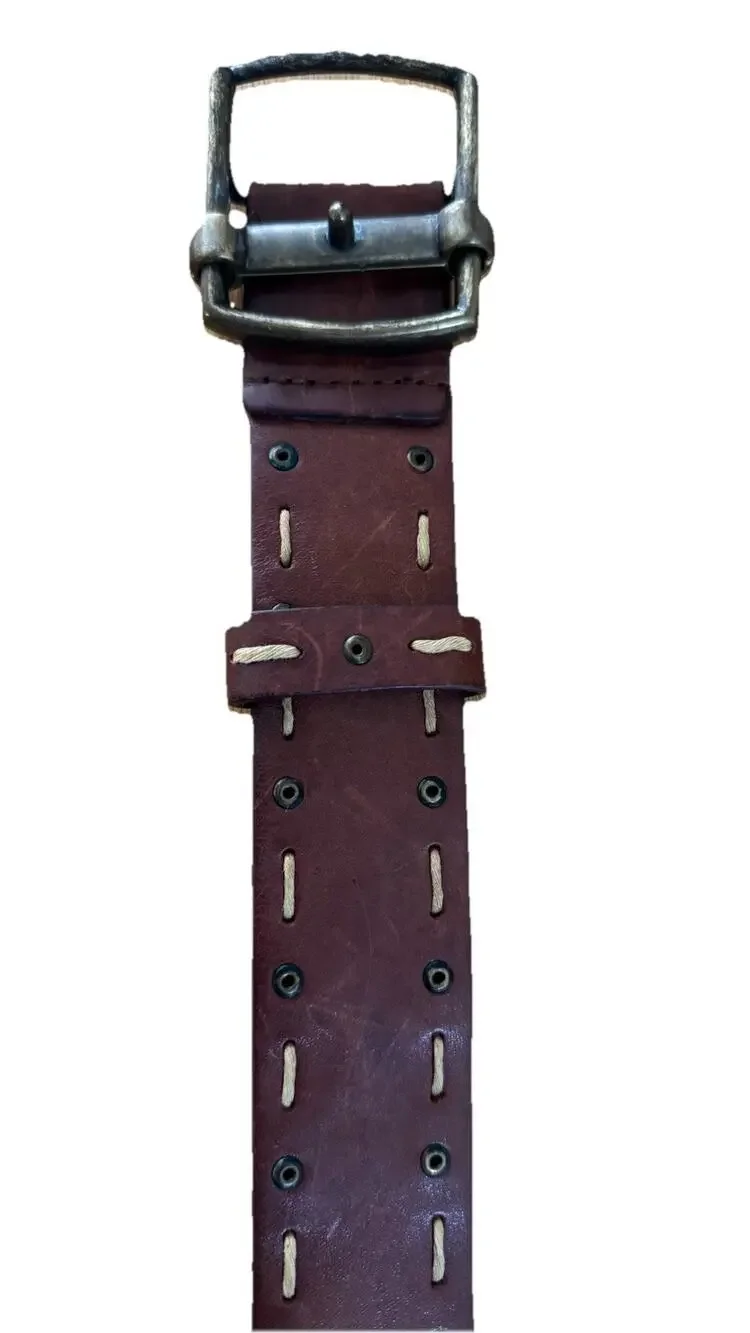 Vintage Olga Santini Brown Leather Belt Size M Women's